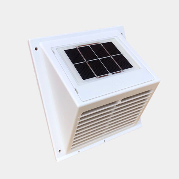MiniVent solar panel fan, integrated panel white