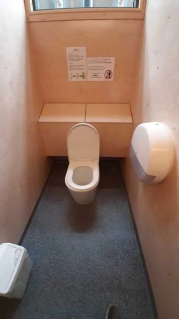 Inside the Green Toilet in Iceland