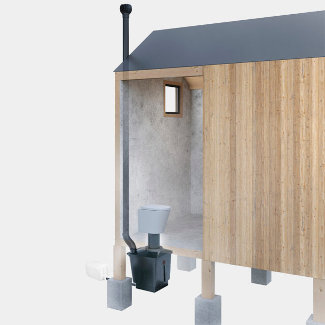 Kahteen tasoon asennettava vedetön käymälä Green Toilet Lux