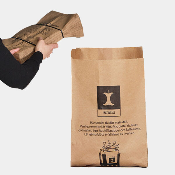 Paperbags of bio-waste