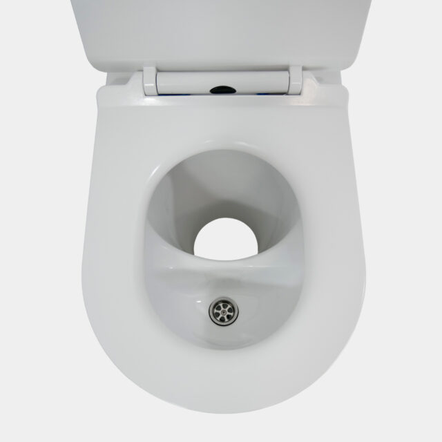 Hanko posliini-istuin kuivakäymälään erotteleva