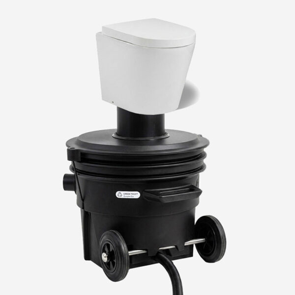 green toilet compact lux vedetön vessa pikkuvihrea